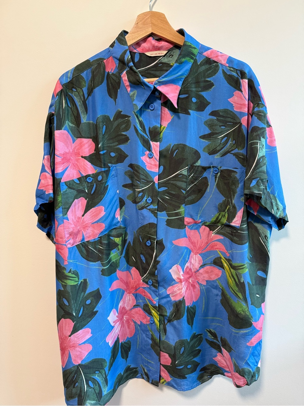 Left On Friday Day Trip Floral Button-Up Coverup